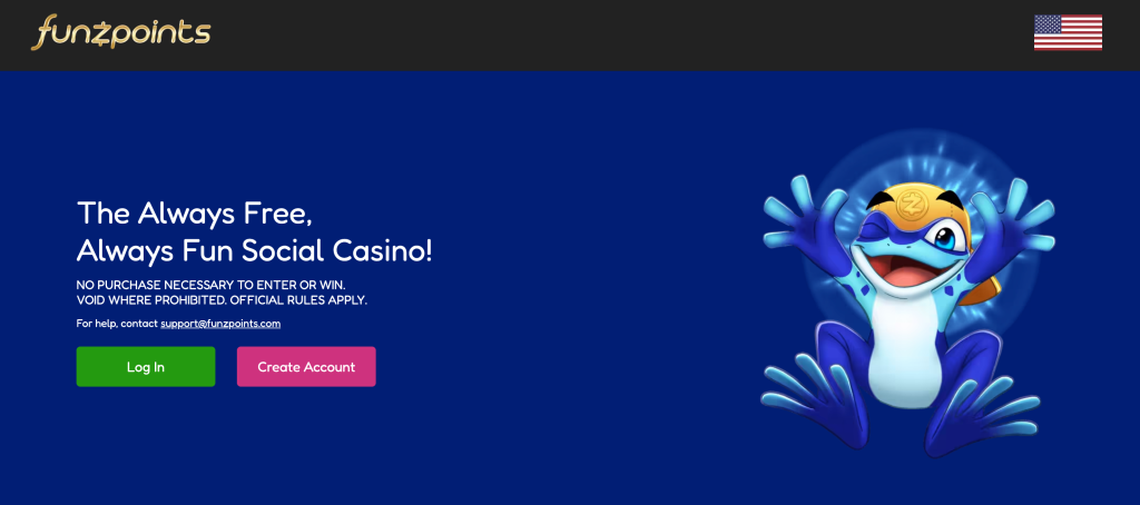 Funzpoints Casino desktop screenshot.